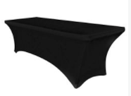 Obstal 6ft Stretch Spandex Table Cover for Standard Folding Tables