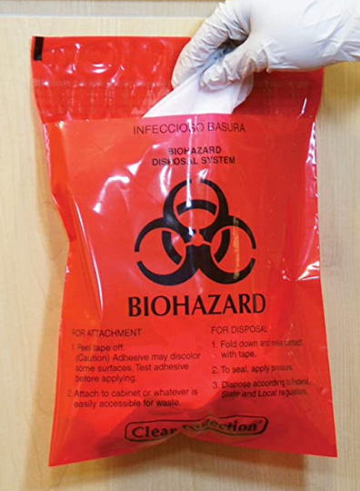 Bolsa de basura peel biohazard